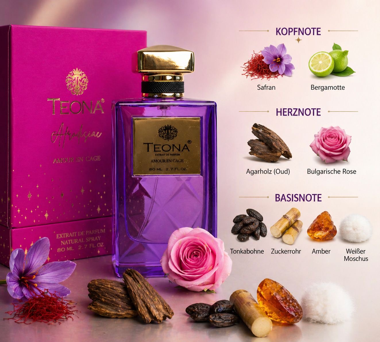 Teona Afrodisiac - Amour En Cage 30ml/80ml - Extrait de Parfum